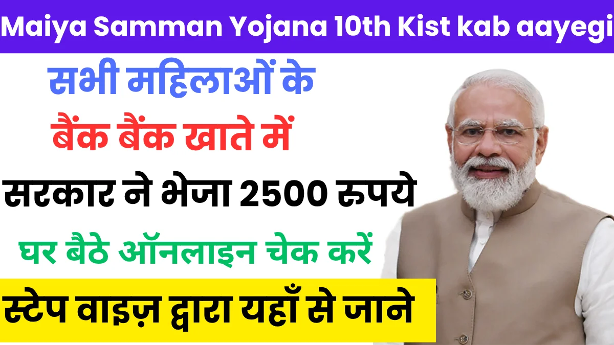 Maiya Samman Yojana 10th Kist kab aayegi