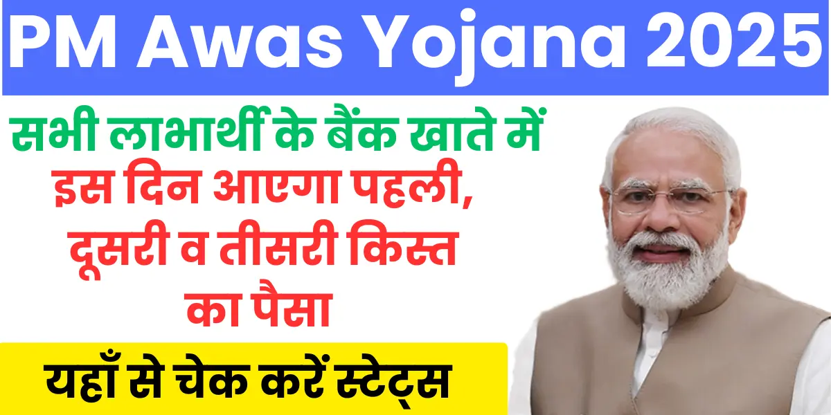 PM Awas Yojana 1st 2nd & 3rd Kist Kab Milegi 2025